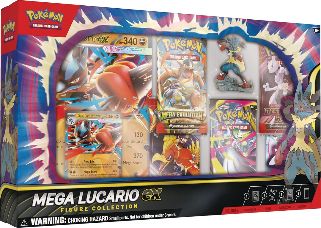 Pokémon TCG: Colección de figuras Mega Lucario ex