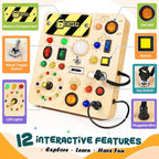 Tablero ocupado para niños pequeños, juguetes Montessori con interruptores