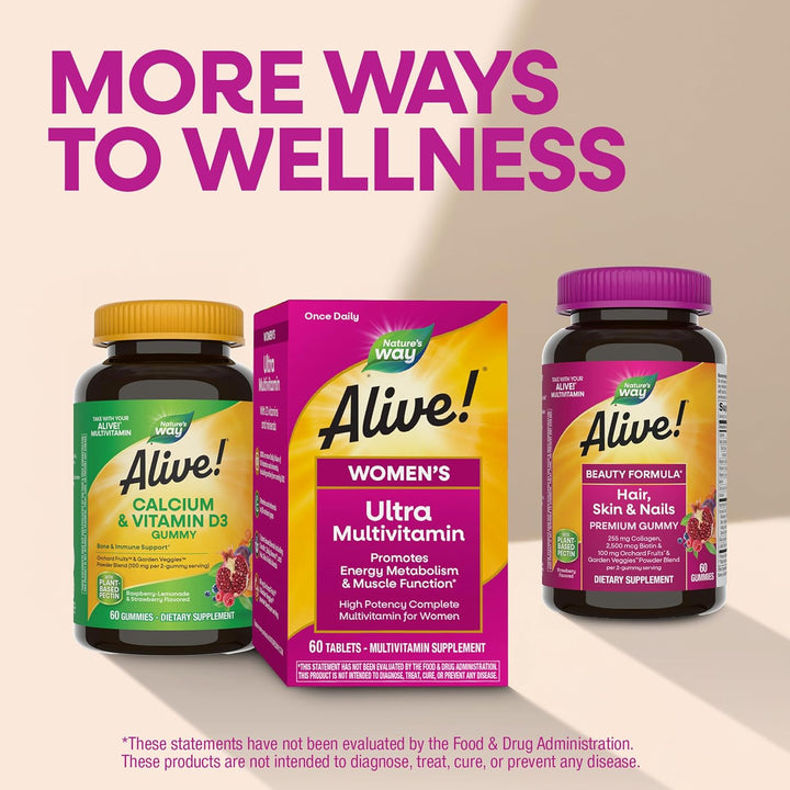 Nature's Way ¡Alive! Ultra Multivitamínico para mujeres, vitami...