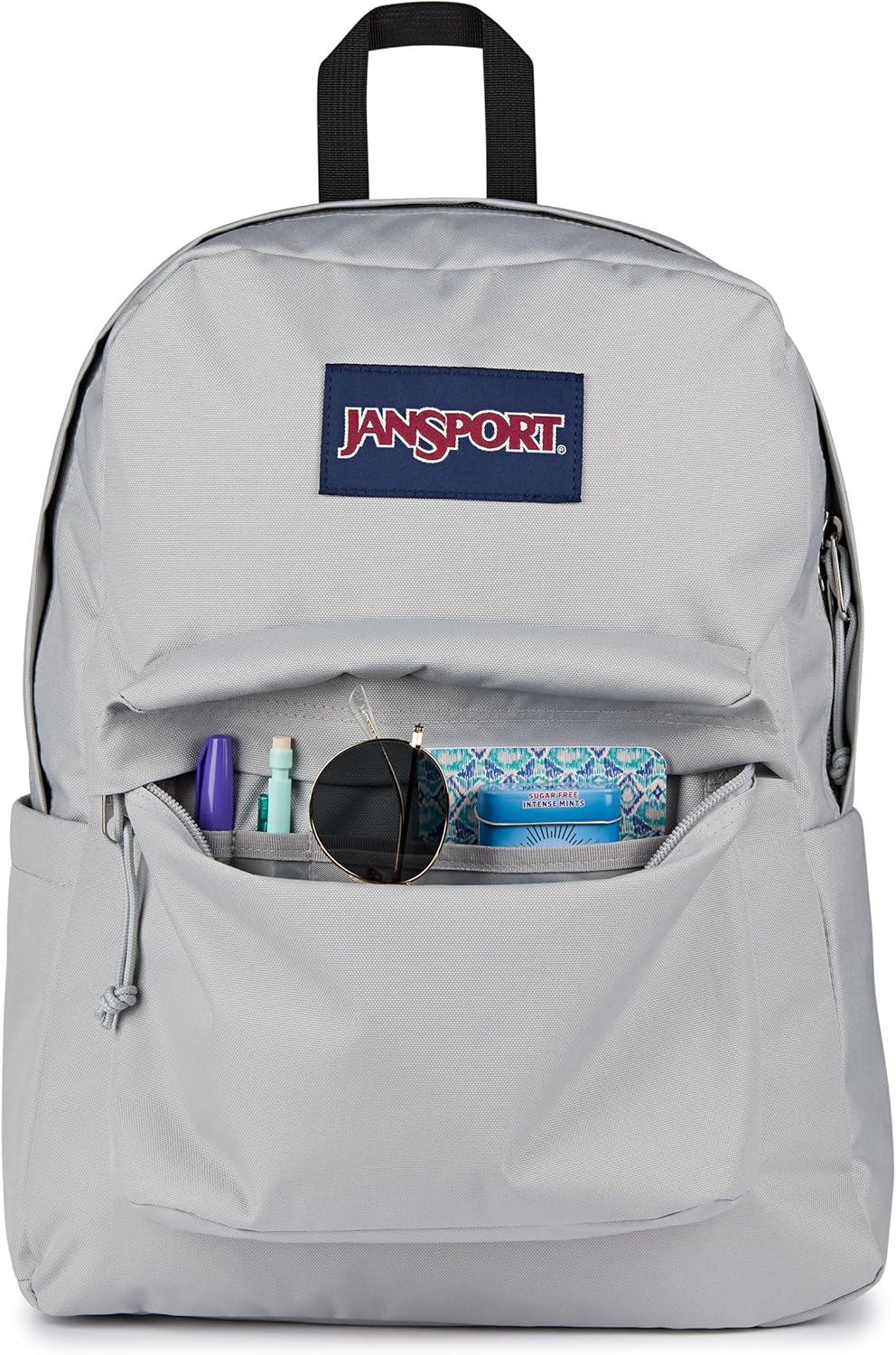 JanSport Mochila Superbreak Plus, Gris conectado a tierra, Tamaño ú...