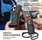 Funda cruzada de cuero genuino para iPhone 16 Pro Max