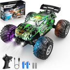 Coche de control remoto todo terreno 1:18 Rc coche con luces LED 2 baterías