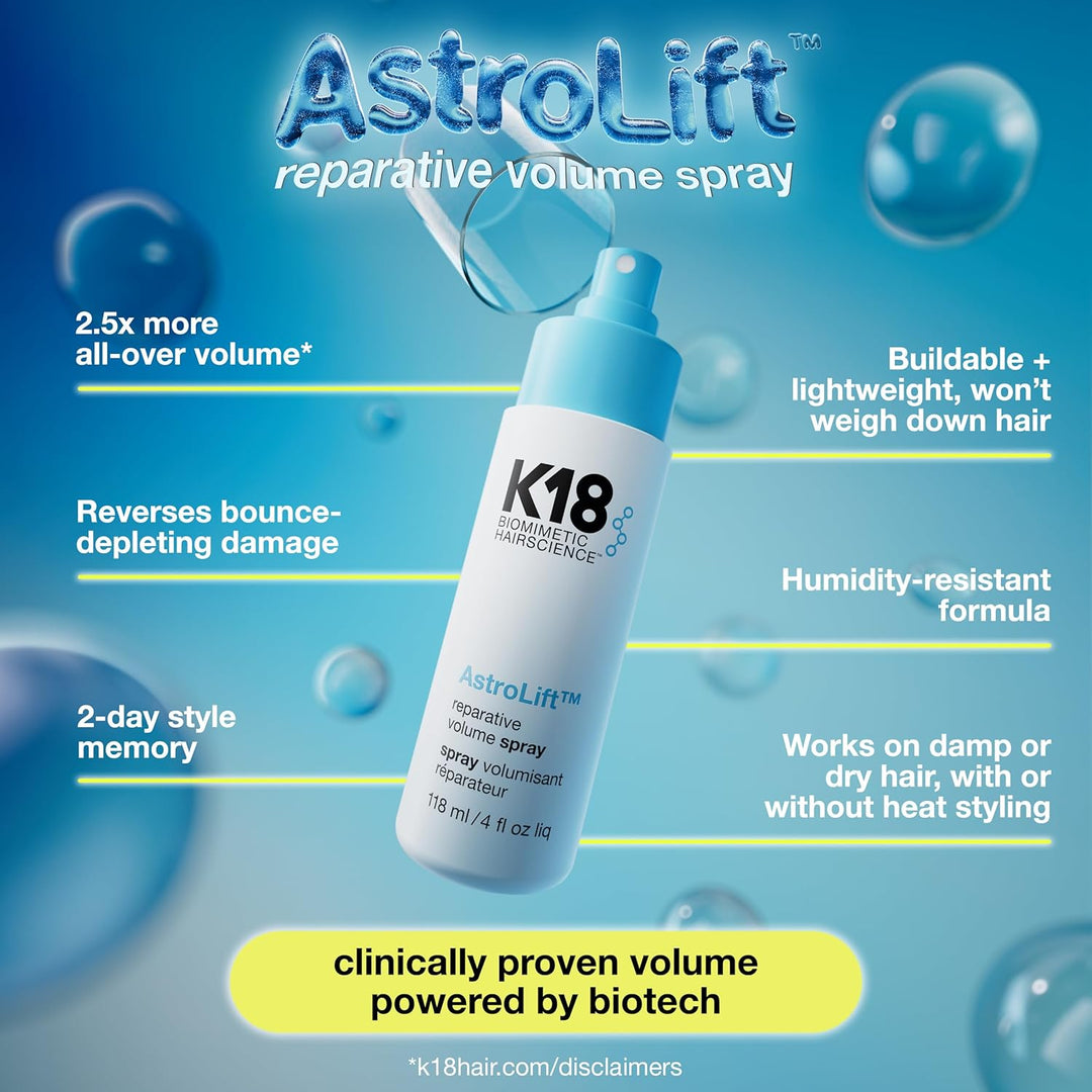 K18 AstroLift™ Spray Volumizador Reparador, 2 Días de Engrosamiento...