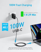 Anker Cargador Mac Book Pro, cargador USB C de 100 W