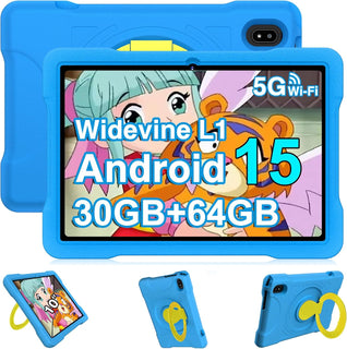 UJJ Tableta para niños Android 15 de 10 pulgadas, 30 GB de RAM 64 G...