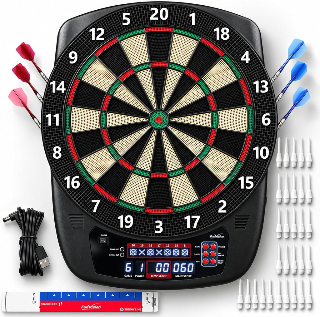 FunVision Tablero de dardos electrónico S10 para adultos
