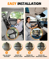 Orderich Monitor de auto de doble propósito y cámara de marcha atrá...