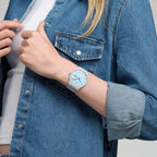 Swatch Nuevo Gent Biosourced Unisex Reloj Casual Polímero Gris Cuarzo Impermeable Blueberry Sky