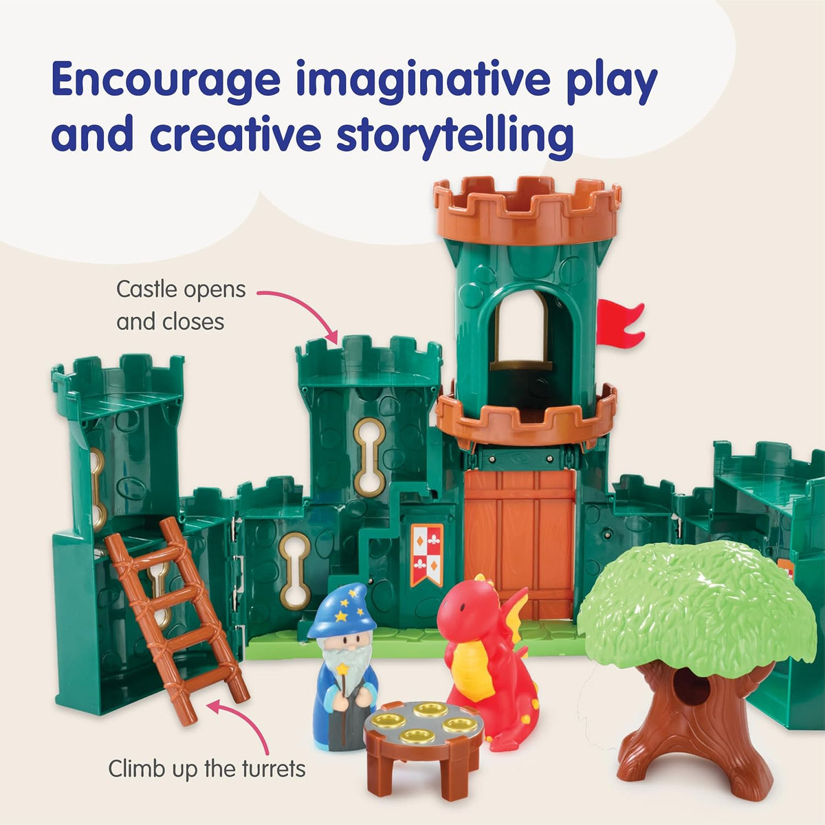 HappyLand Juego de castillo mágico – Juguete plegable de castillo para