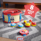 Lollipop Little Tikes - Juego de instrumentos musicales para bebés, batería de 6 piezas, maracas, diversión musical para niños pequeños, juguetes educativos preescolares, juguetes musicales para niños pequeños