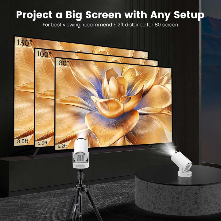 Mini Proyector Portátil con Wifi6 y Bluetooth, Proyector 4K Compati...