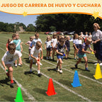 Juego de 53 juegos de carnaval al aire libre para niños, pelotas de tolva, lanzamiento de anillo, bolsas de frijoles, carrera de relevo de cuchara de huevo, patio trasero, patio, campo, fiesta, cumpleaños, reunión familiar