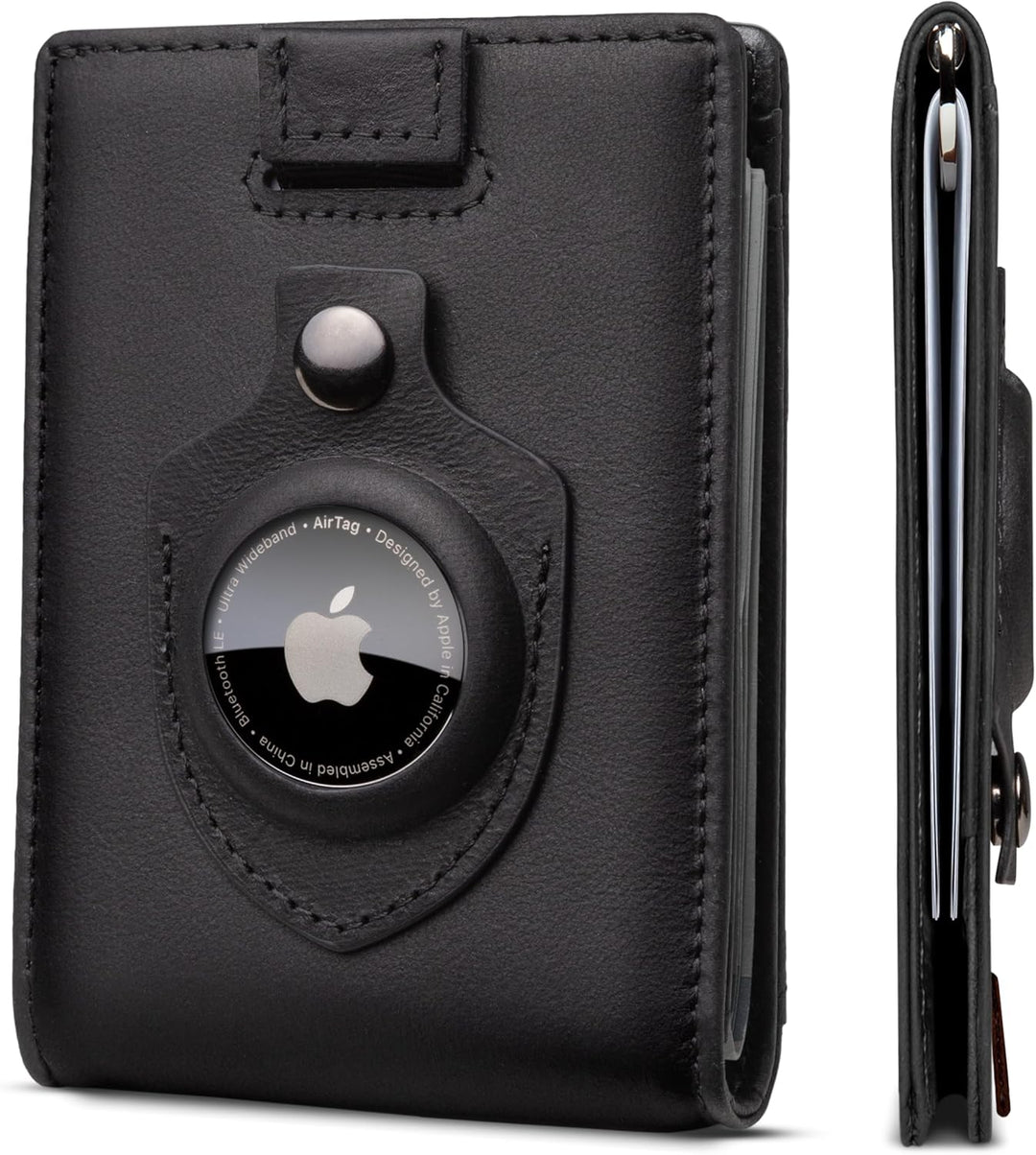SERMAN BRANDS RFID Blocking Slim Bifold Genuine Leather Minimalist...