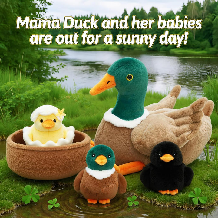 OUOZZZ - Peluches de pato 4 en 1 con un nido de pato | Juguetes de...