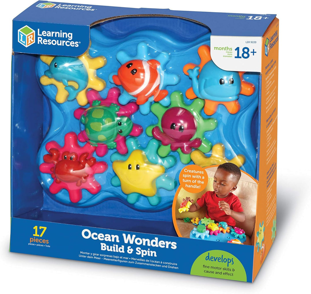 Learning Resources Ocean Wonders Build Spin juguete de