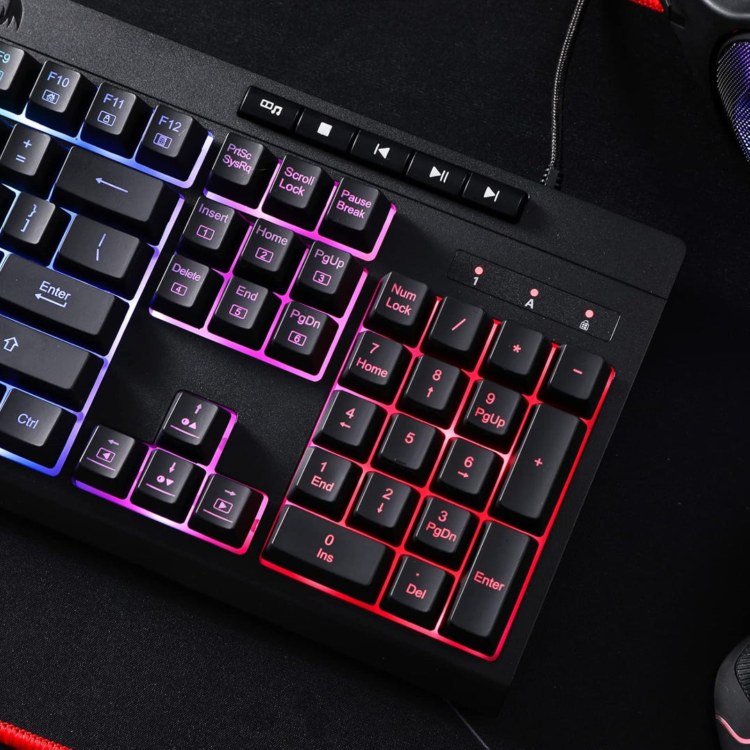 Redragon K512 Shiva RGB - Teclado para videojuegos con membrana ret...