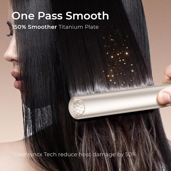 TYMO Plancha de pelo de titanio para mujer, plancha plana profesion...