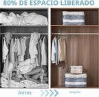 Paquete de 6 bolsas de almacenamiento al vacío en cubo, combo de 2