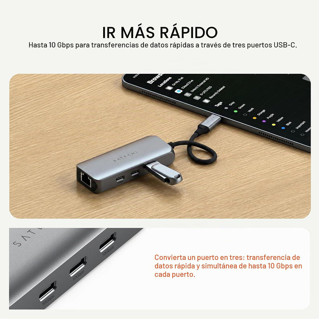 Satechi, ST-H3C25EM, hub USB 3.0