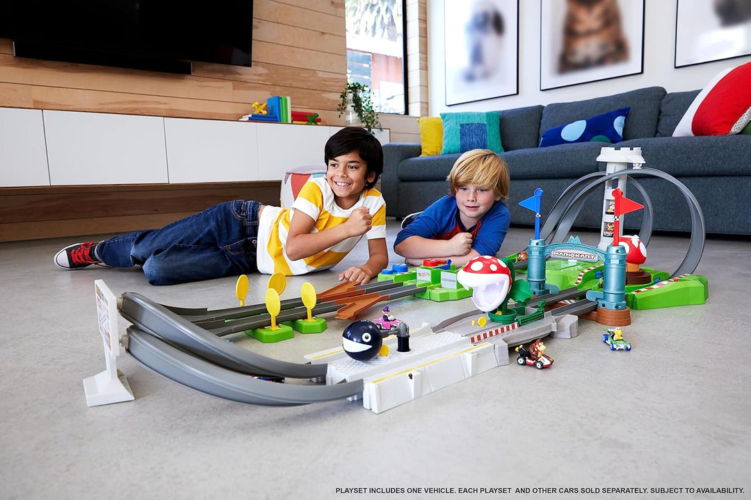 Hot Wheels Mario Kart Circuit Juego de pistas y 2 vehículos de jugu...