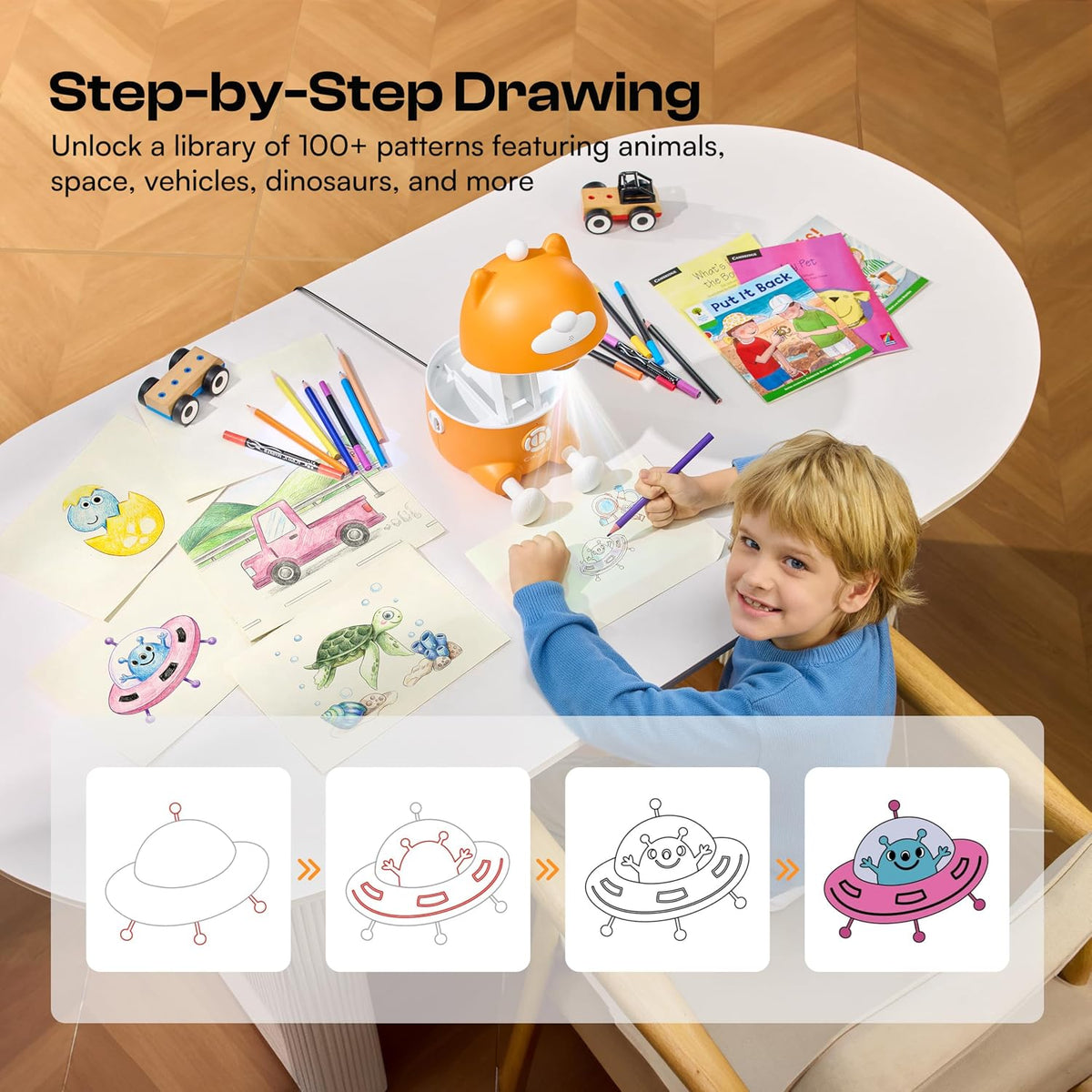 Caydo T3 - Kit de proyector de dibujo AI con aplicación para niños a partir de 5 años