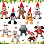HyDren Juguetes de zoológico de peluche de animales de safari de 9 pulgadas, Navidad