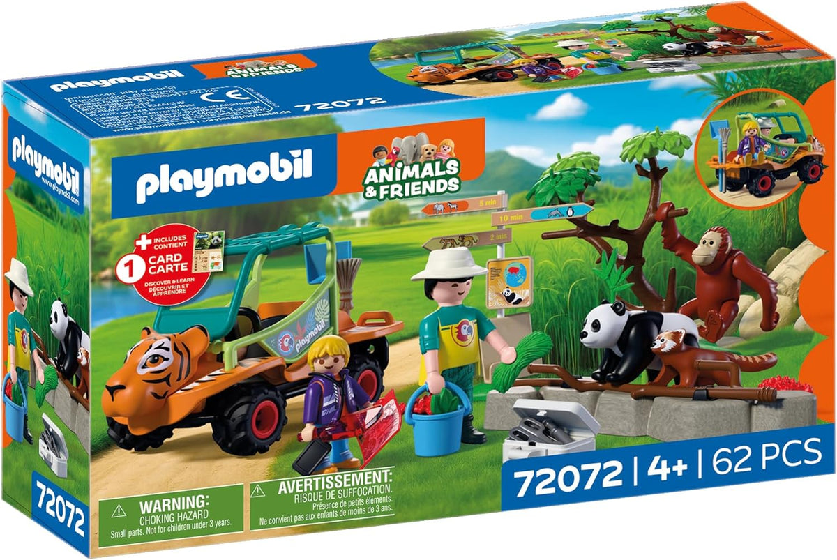 Playmobil Zoológico: Zookeeper con vehículo
