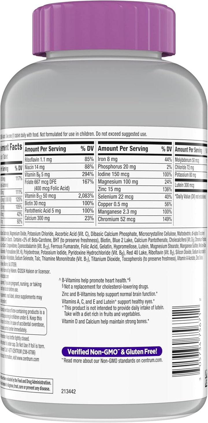 Centrum Silver - Multivitamínico para mujeres 50 Plus
