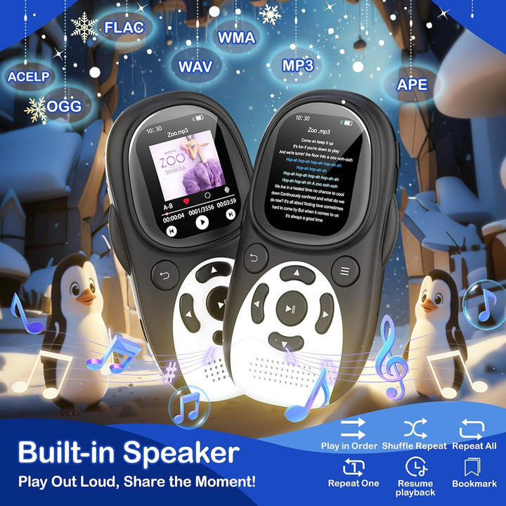 ODEJOI Reproductor MP3 de pingüino lindo de 64 GB con Bluetooth 5.3...