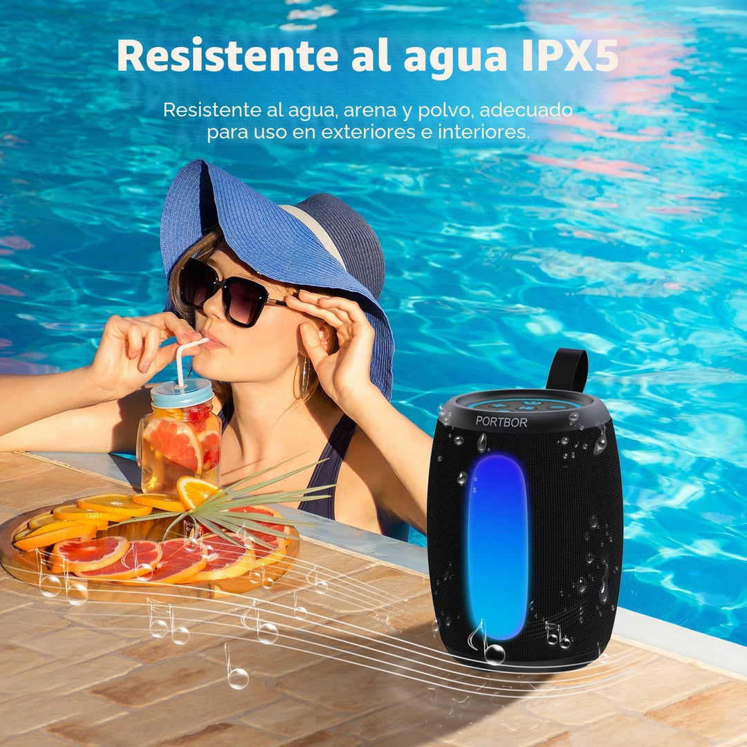 Altavoz Bluetooth, inalámbrico portátil, potente sonido estéreo\/8...