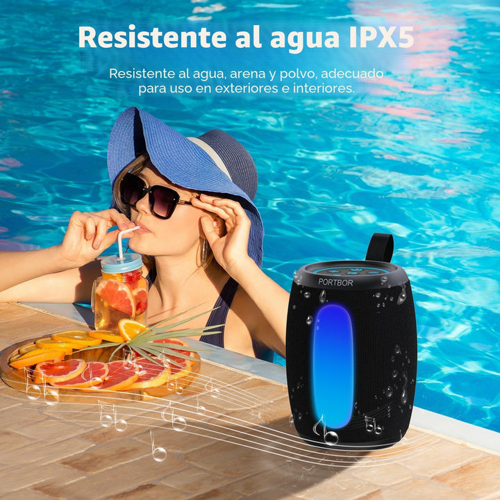 Altavoz Bluetooth, inalámbrico portátil, potente sonido estéreo\/8...