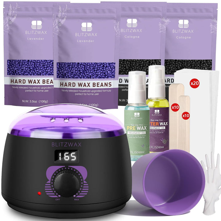 Kit de cera BLITZWAX para depilación brasileña y bikini para mujere...