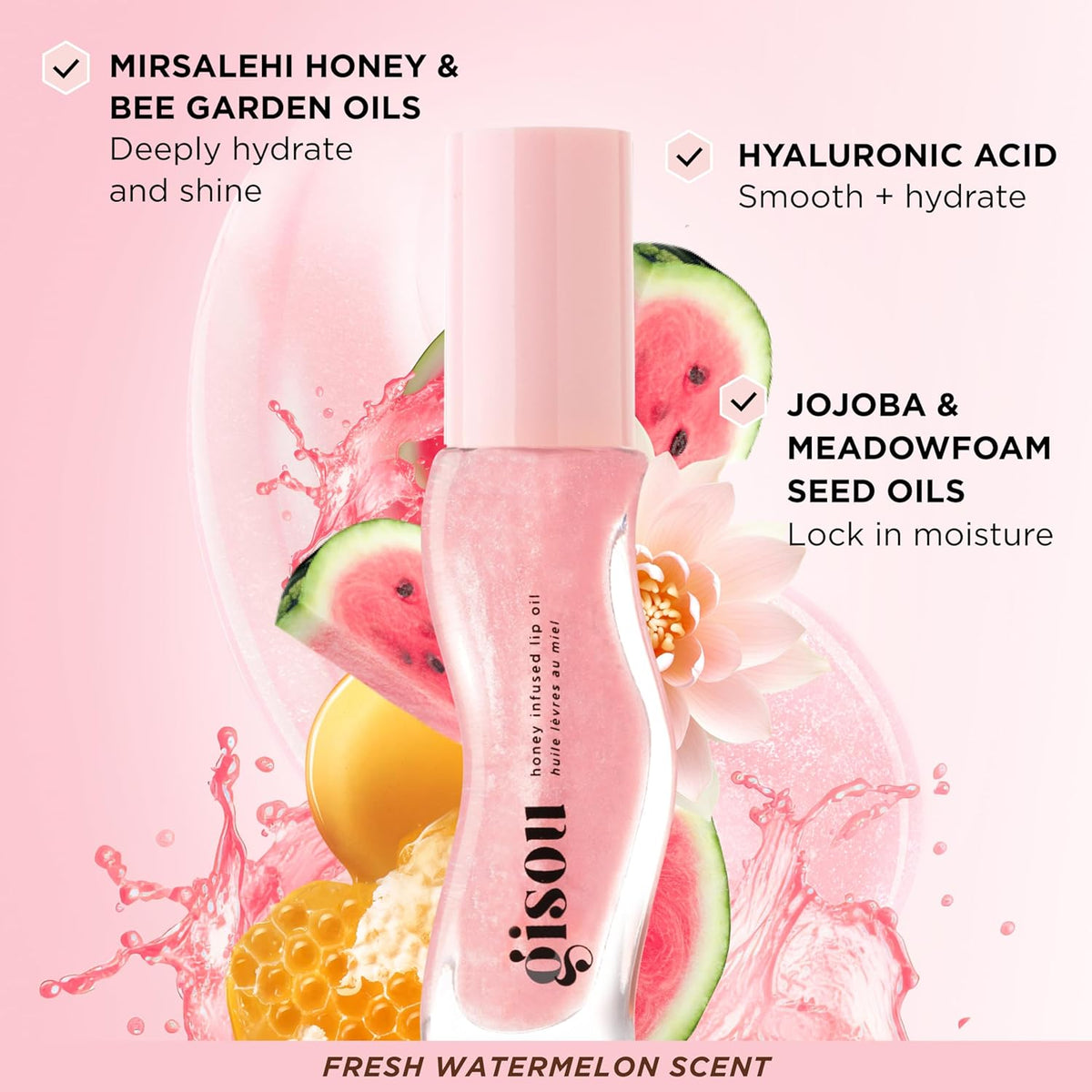 Gisou Honey Gloss On The Go Set de Viaje, Perfume Capilar de Miel d...