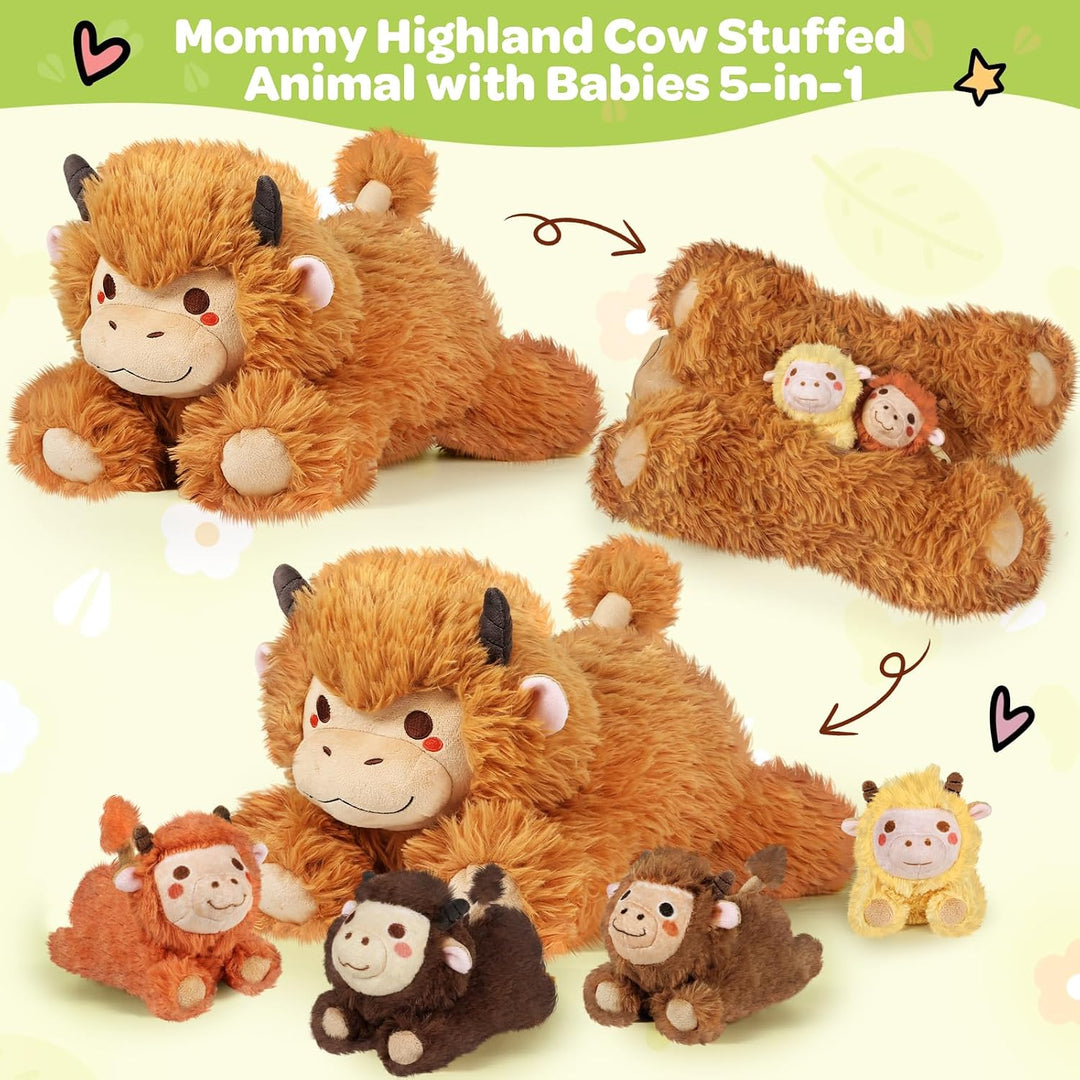 KMUYSL Highland Cow - Animal de peluche para niñas de 0 1 2 3 4 5 6...