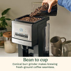 Cuisinart Cafetera, cafetera de una sola porción para moler y preparar, 6