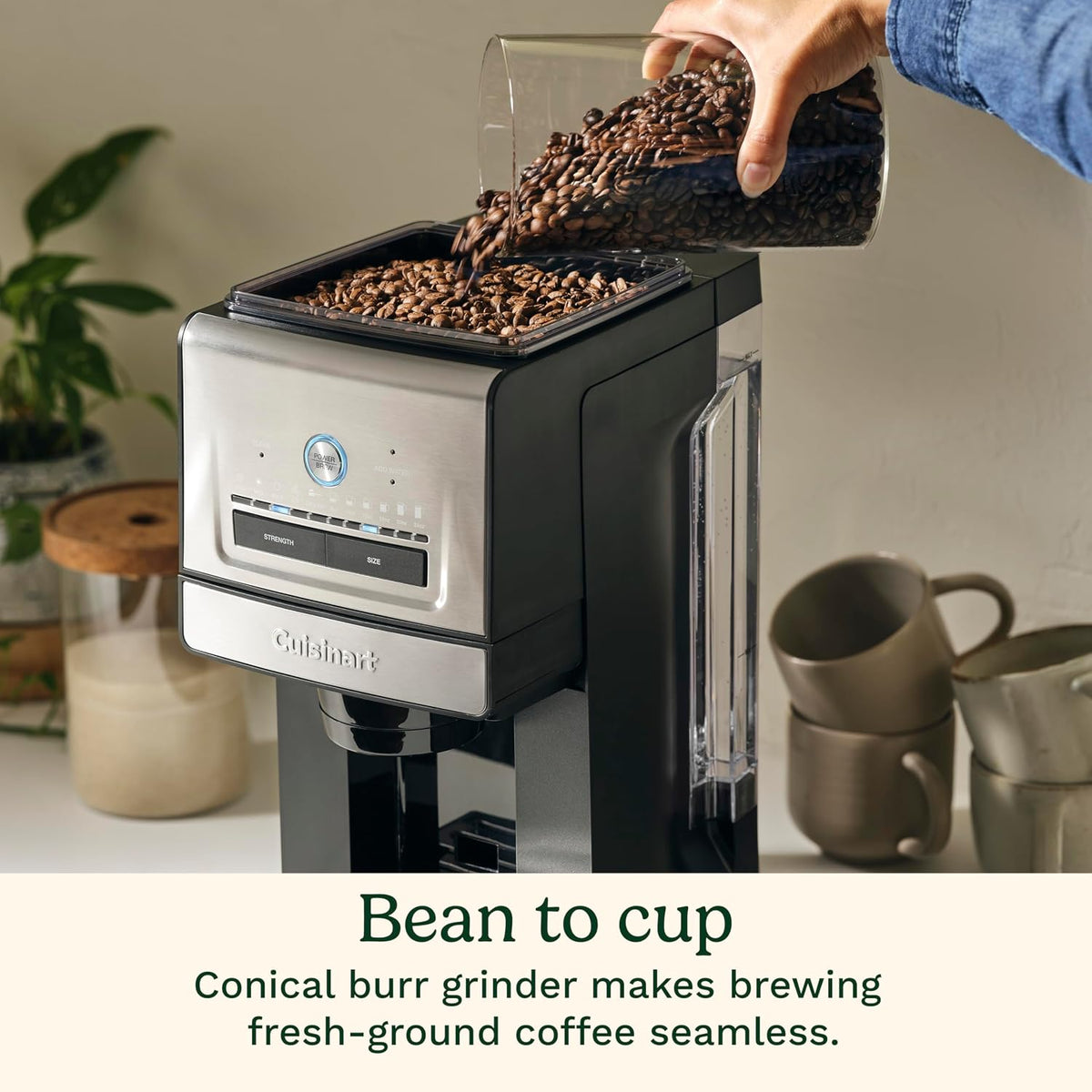 Cuisinart Cafetera, cafetera de una sola porción para moler y preparar, 6