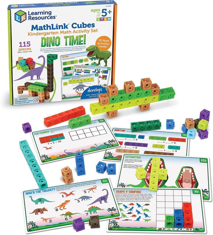Learning Resources MathLink Cubes - Juego de actividades de matemát...