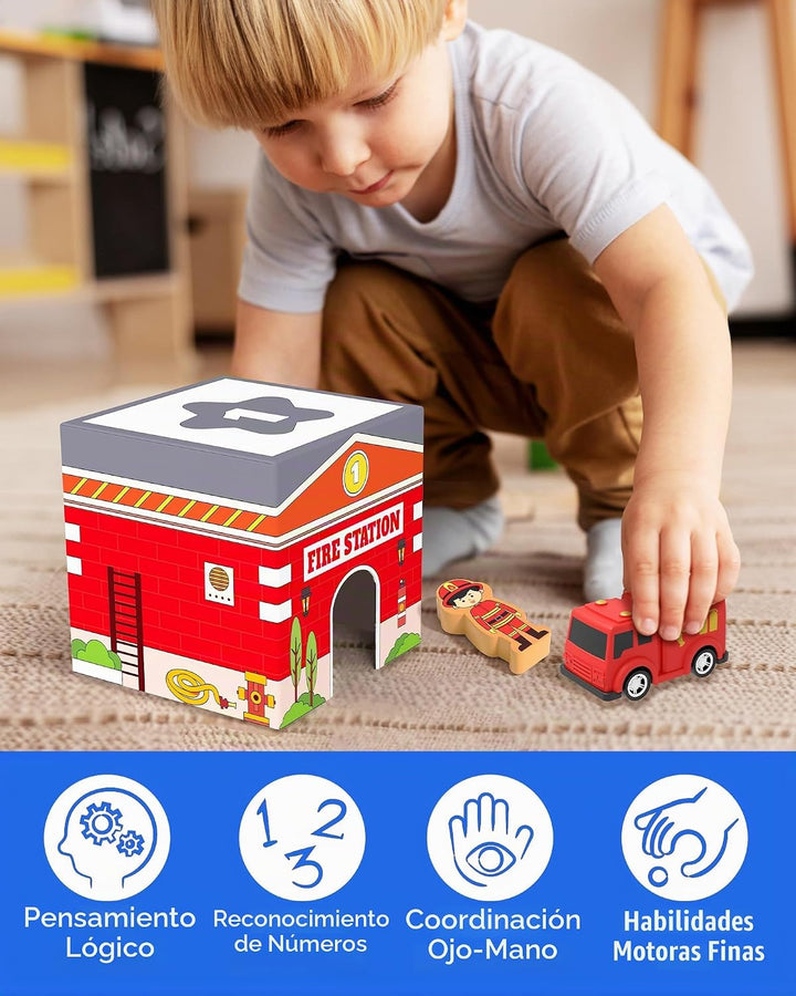 Coogam Montessori - Bloques de clasificación y apilamiento con gara...