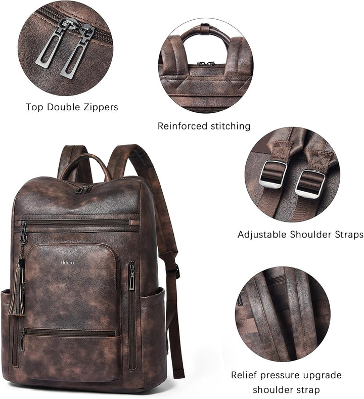 Shrrie Mochila grande mejorada para laptop de viaje, para portátil...
