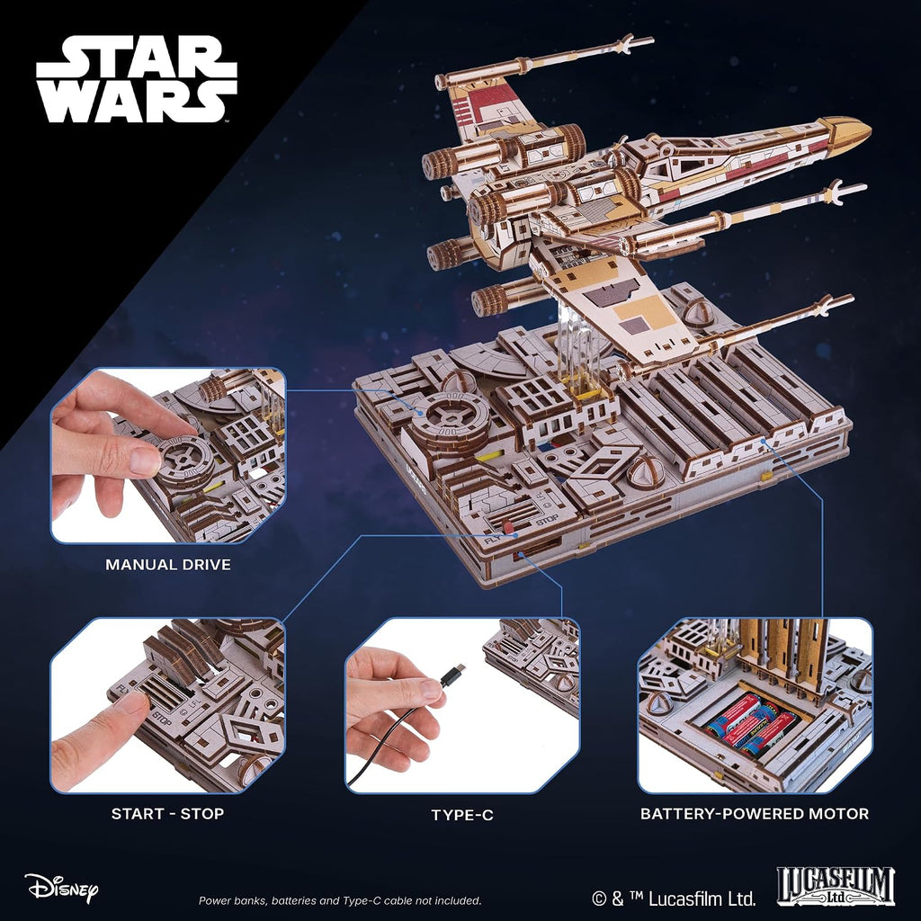 UGEARS Star Wars ™ Luke Skywalker's X-Wing Starfighter™ Rompecabezas 3D de