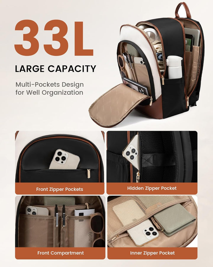 LOVEVOOK - Mochila para laptop para mujer, mochila de negocios con...