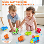 Juego de tren Stay Fun para niños pequeños con vapor, música