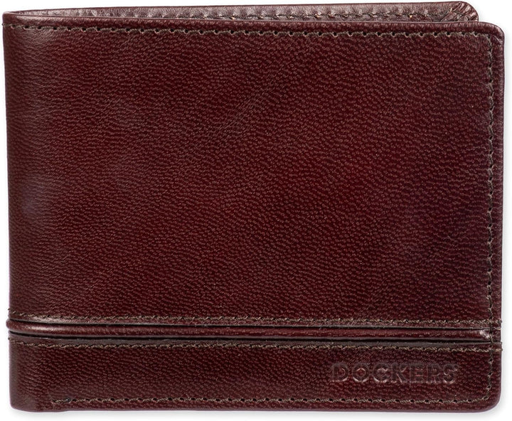Dockers Mens piel Capacidad extra Slimfold Bifold Wallet