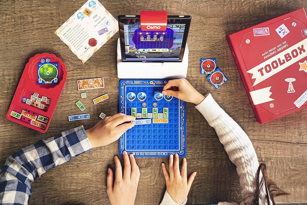 Osmo - Math Wizard and The Amazing Airships Games iPad & Fire Tablet-edades 6-8/Grados 1-2-Bases de multiplicación-Curriculum-Inspired-STEM Base de juguete requerida