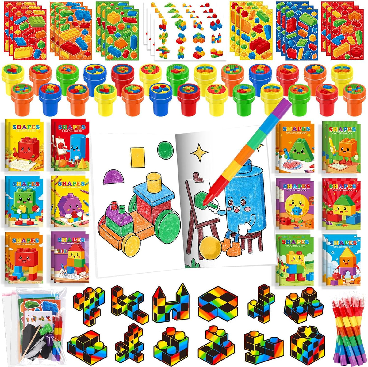 BenLouis Juego de 84 piezas de bloques de construcción para colorear