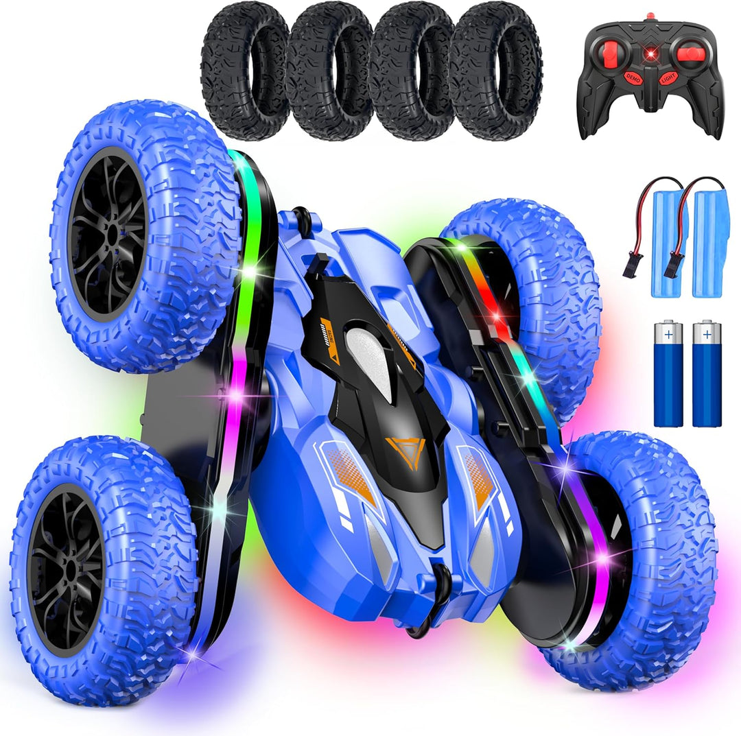 Wedopro - Auto de control remoto para niños, auto de acrobacias RC...