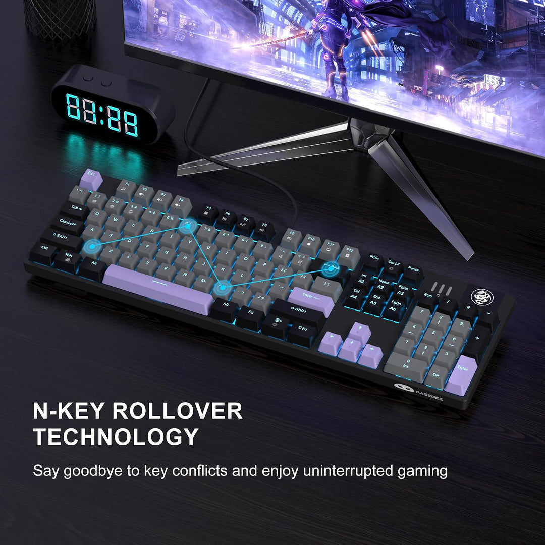 MageGee MK-Storm - Teclado mecánico para juegos, teclado iluminado...