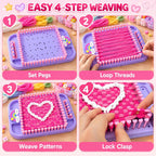 Kit de Pulseras de Amistad Multifuncional para Hacer con Telar de Tejeduría para Niñas de 6–12
