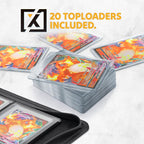 X PRO Carpeta de tarjetas de carga superior, compatible con fundas de tarjetas de carga superior, se adapta a 252 | 20 cargadores premium incluidos | páginas de doble cara sin anillo de 9 bolsillos | Almacenamiento para tarjetas TCG y tarjetas deportivas