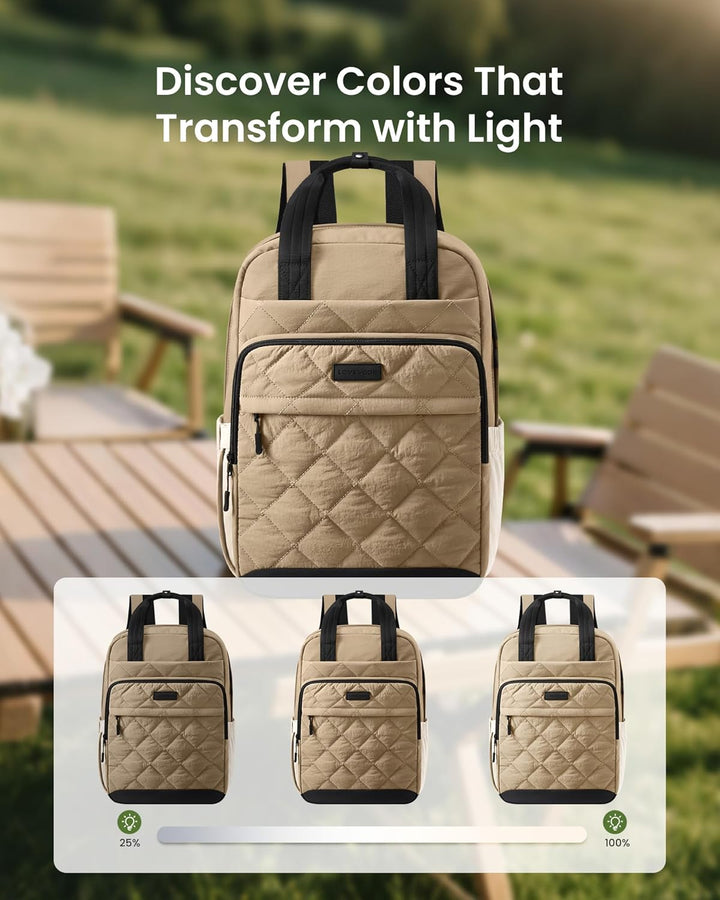LOVEVOOK Mochila acolchada para mujer, mochila acolchada de viaje.,...